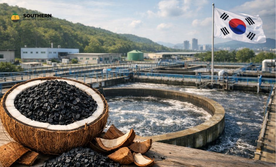 Activated carbon in Korea used in wastewater treatment