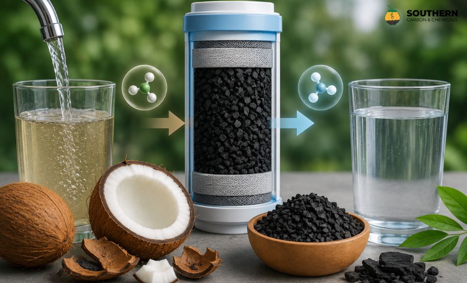 COCONUT SHELL CARBON REMOVE CHLORINE FROM WATER